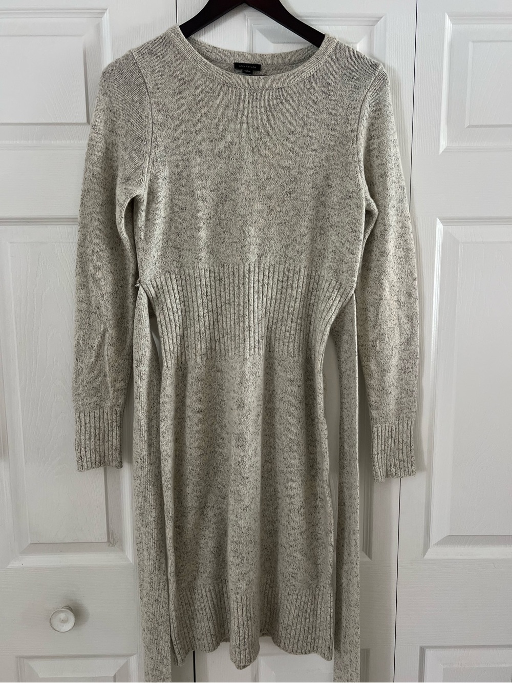 Ann Taylor Knit Long-Sleeve Sweater Dress